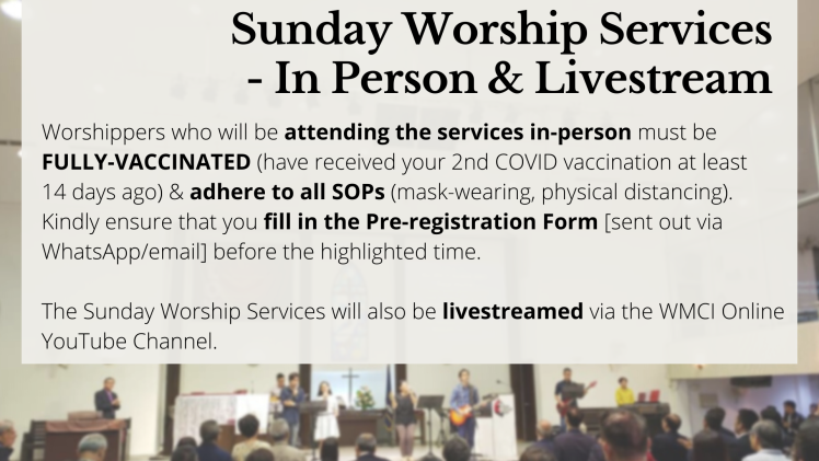Worship Services – In Person & Livestream